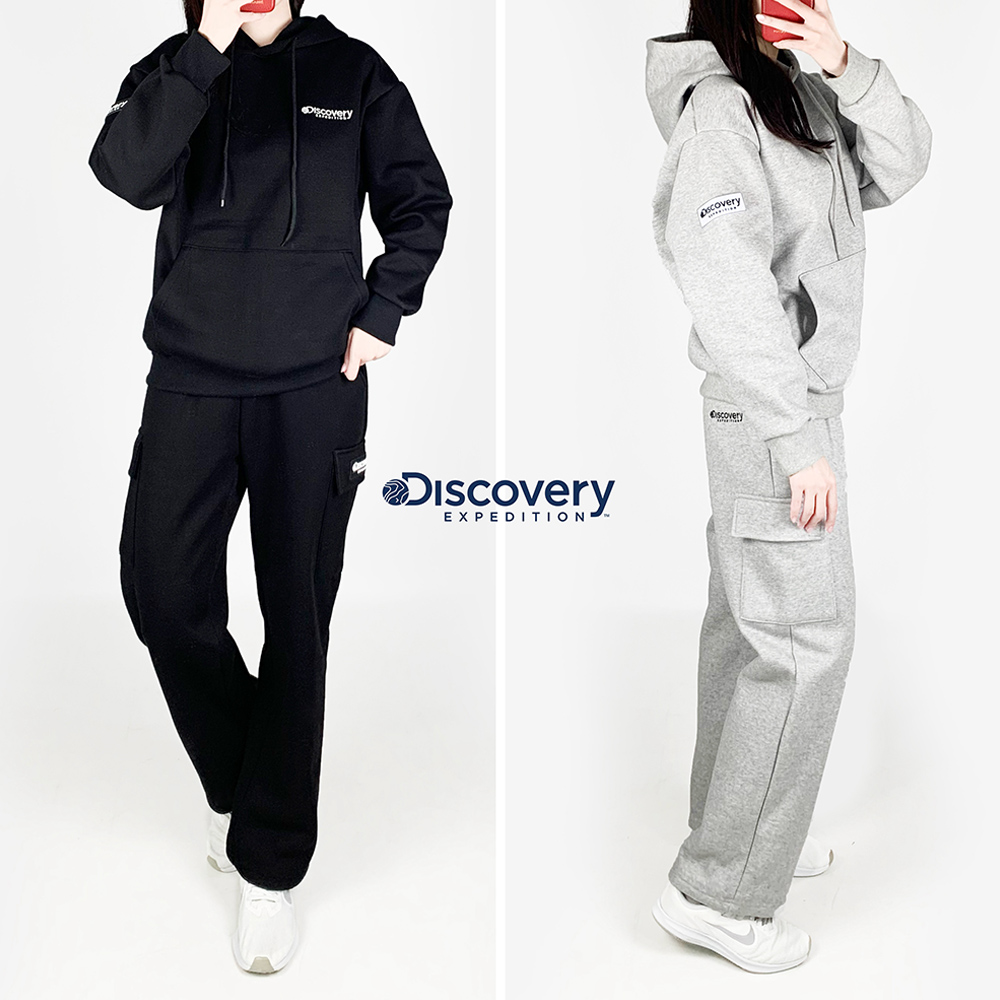 디스커버리 특양면 기모 후드 세트 / 남여