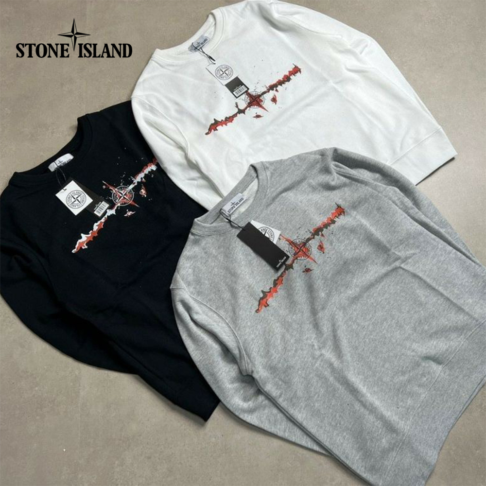 스톤아일랜드 레드배색 슈퍼문 맨투맨