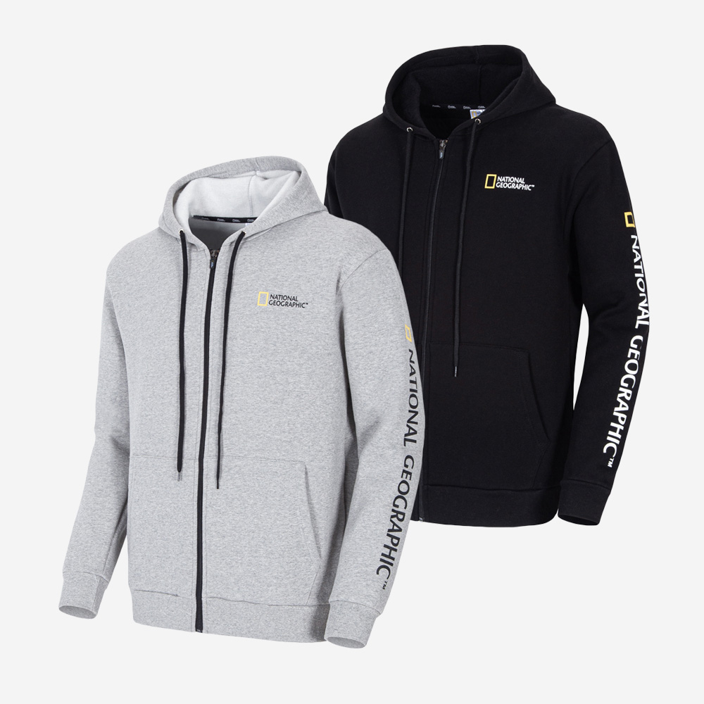 내셔널 후드 기모 쭈리 집업