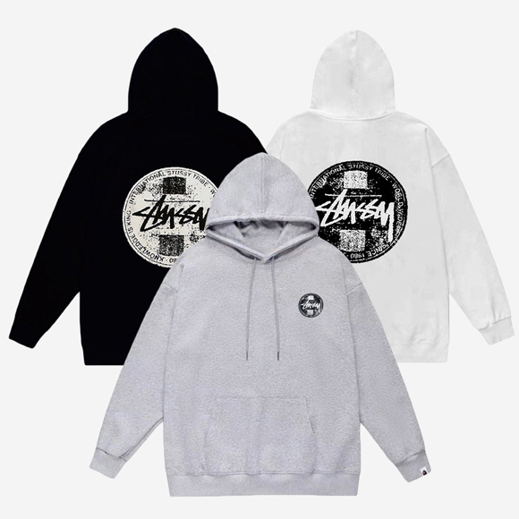 스투시 빈티지 원형로고 후드티