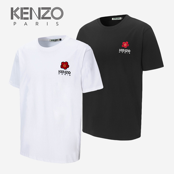 KZ 보코 플라워 자수 로고 CP 면실크 반팔티